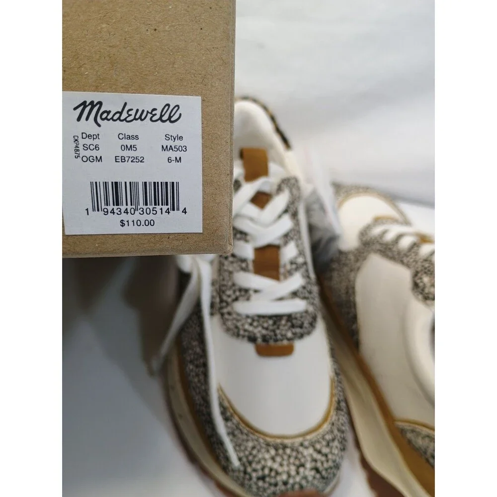 Madewell Kickoff Trainer sneakers Calf Hair Size 6 M Women